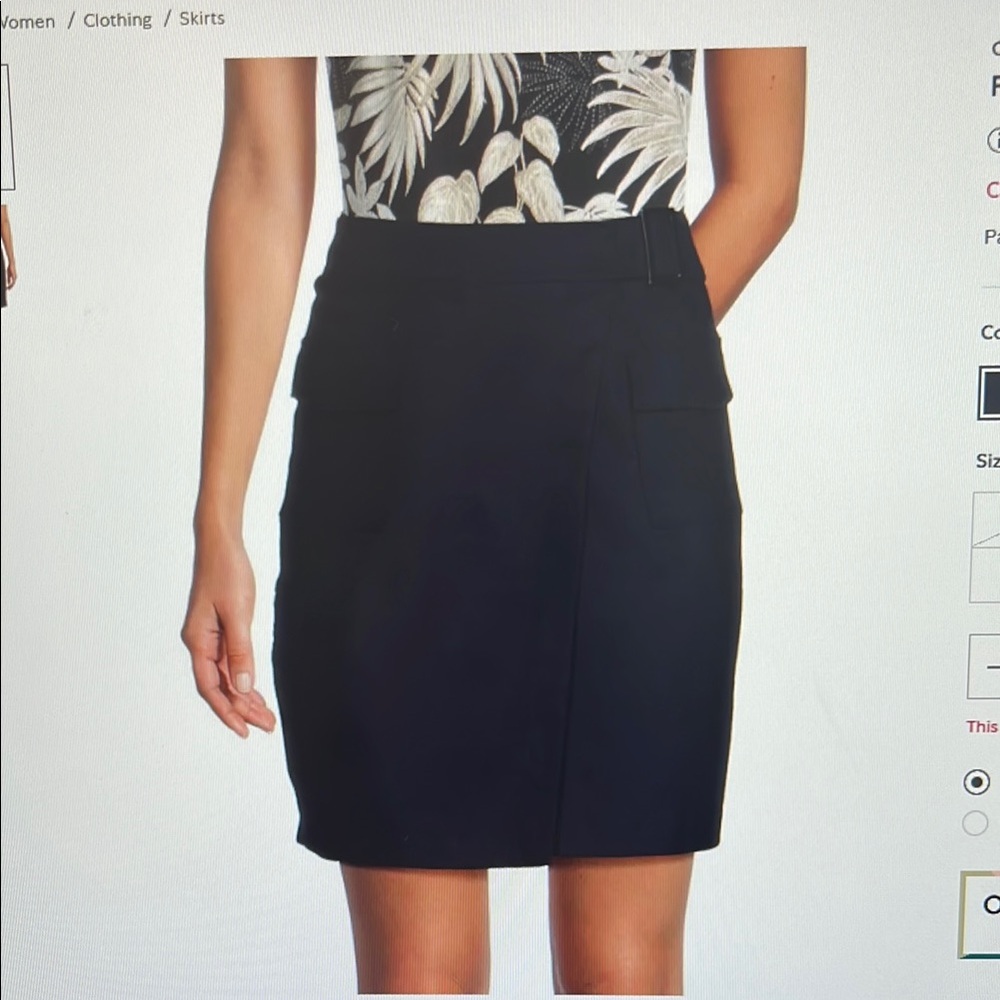 Calvin Klein Black Pencil Skirt